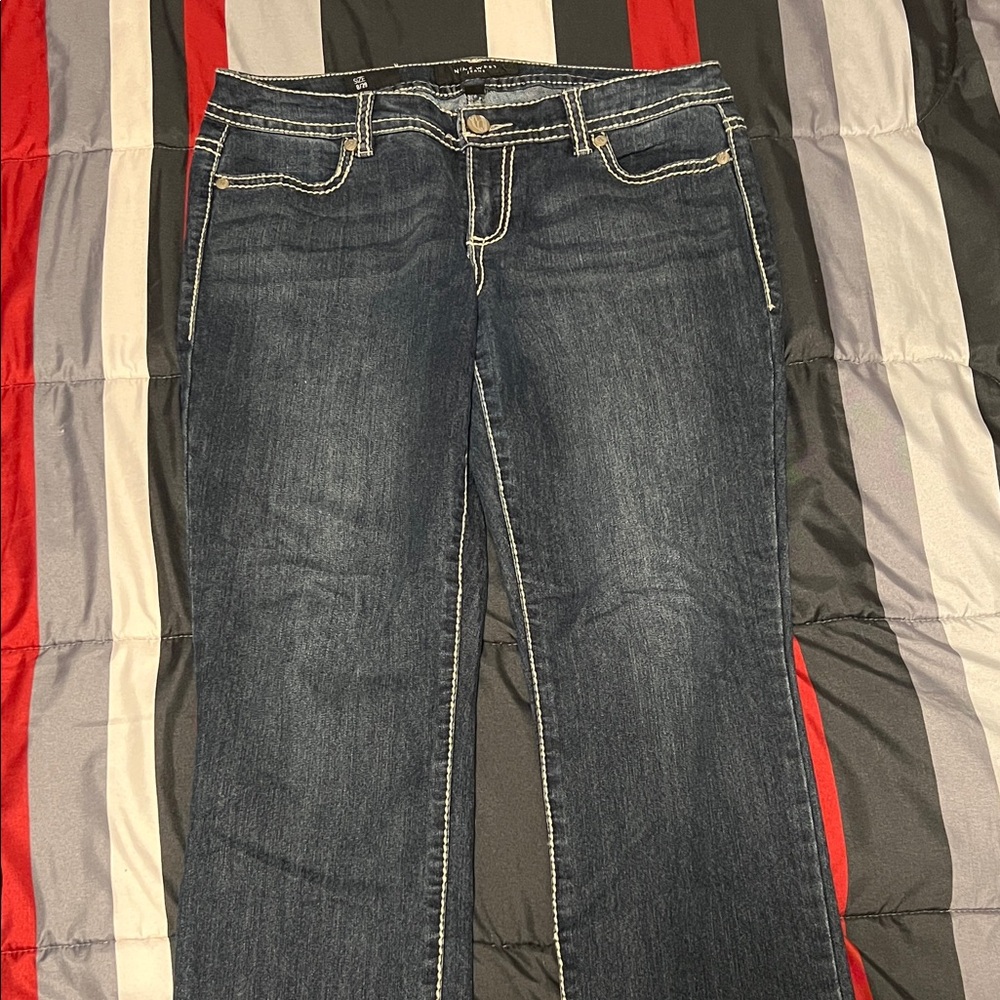 Nine West Dark Blue Boot Cut Jeans
